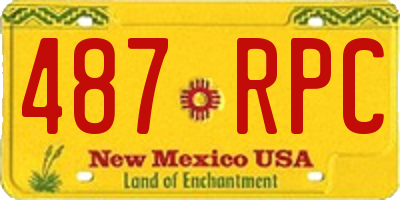NM license plate 487RPC