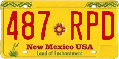 NM license plate 487RPD