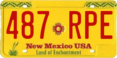 NM license plate 487RPE