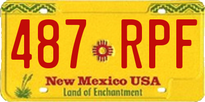 NM license plate 487RPF