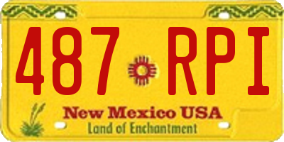 NM license plate 487RPI