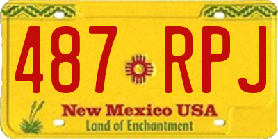 NM license plate 487RPJ