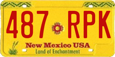 NM license plate 487RPK