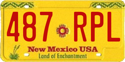 NM license plate 487RPL