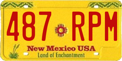 NM license plate 487RPM
