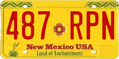 NM license plate 487RPN