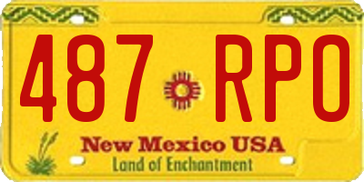 NM license plate 487RPO
