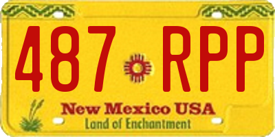 NM license plate 487RPP