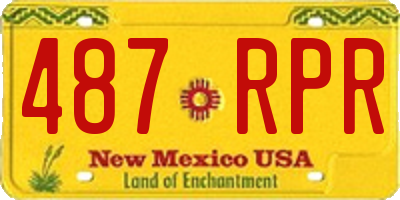 NM license plate 487RPR