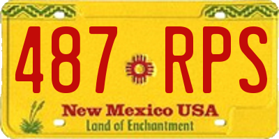 NM license plate 487RPS