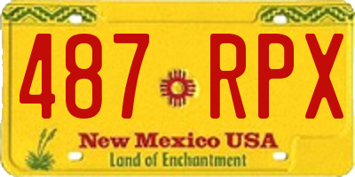 NM license plate 487RPX