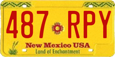 NM license plate 487RPY