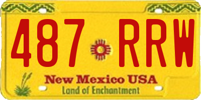 NM license plate 487RRW