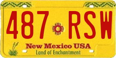 NM license plate 487RSW