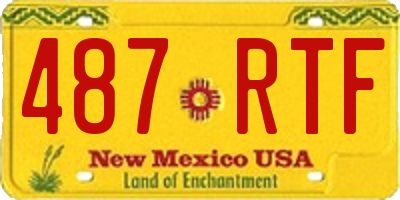 NM license plate 487RTF