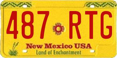 NM license plate 487RTG