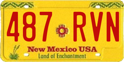 NM license plate 487RVN