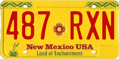 NM license plate 487RXN
