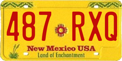 NM license plate 487RXQ