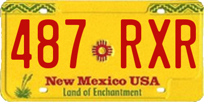 NM license plate 487RXR