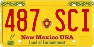 NM license plate 487SCI