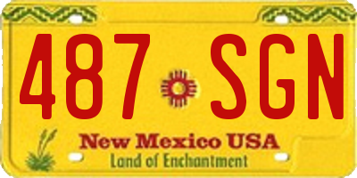 NM license plate 487SGN