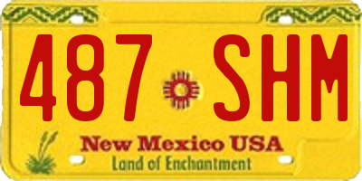 NM license plate 487SHM