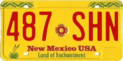 NM license plate 487SHN