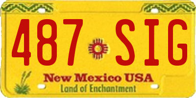 NM license plate 487SIG