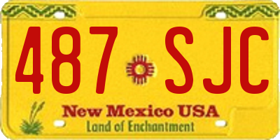 NM license plate 487SJC