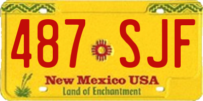 NM license plate 487SJF