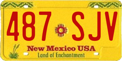 NM license plate 487SJV