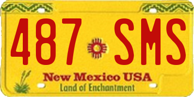 NM license plate 487SMS