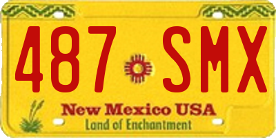 NM license plate 487SMX