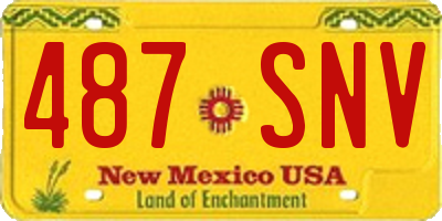 NM license plate 487SNV