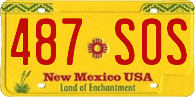 NM license plate 487SOS