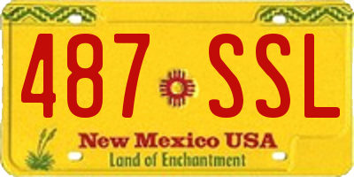 NM license plate 487SSL