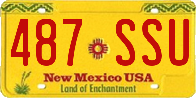 NM license plate 487SSU
