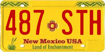 NM license plate 487STH