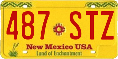 NM license plate 487STZ