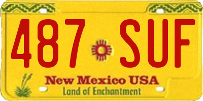 NM license plate 487SUF