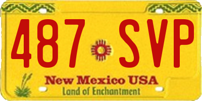 NM license plate 487SVP