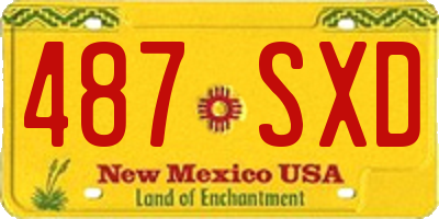NM license plate 487SXD