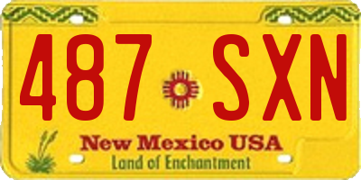 NM license plate 487SXN