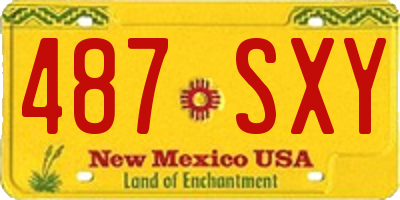 NM license plate 487SXY