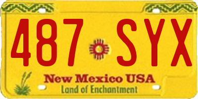 NM license plate 487SYX