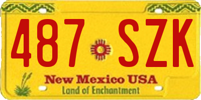 NM license plate 487SZK