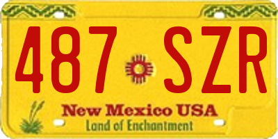 NM license plate 487SZR