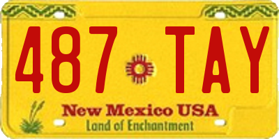 NM license plate 487TAY