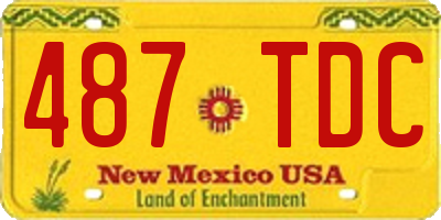 NM license plate 487TDC